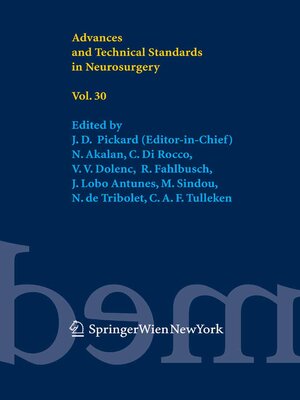cover image of Advances and Technical Standards in Neurosurgery Volume 30